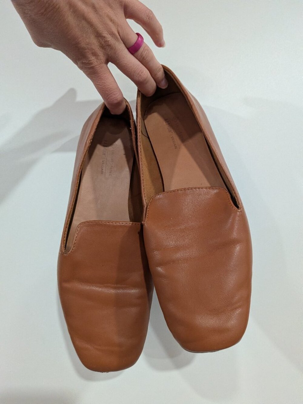 Call It Spring Vegan Leather Slip-On Flats Brown Size 7.5